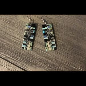 Kendra Scott Paua shell flower design earrings